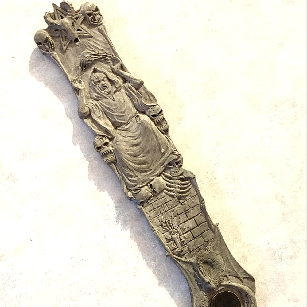 🌜Vintage Gray Occult Dark Arts Incense Burner🌛